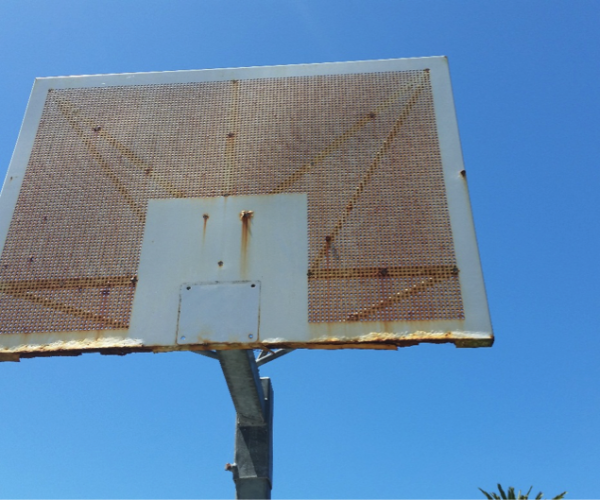 Basketball backboard fix